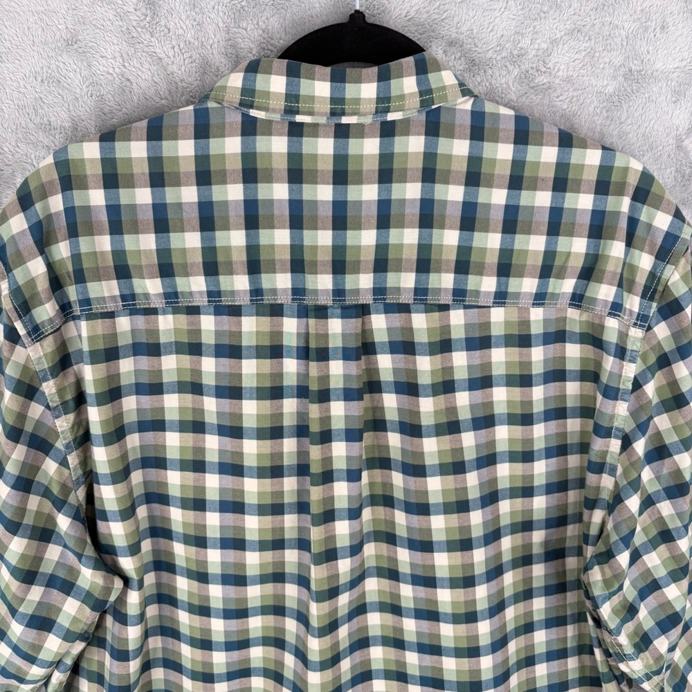 Tommy Bahama Jeans Plaid Long Sleeve Button Up Shirt Men Large Casual Green Blue - Picture 12 of 16